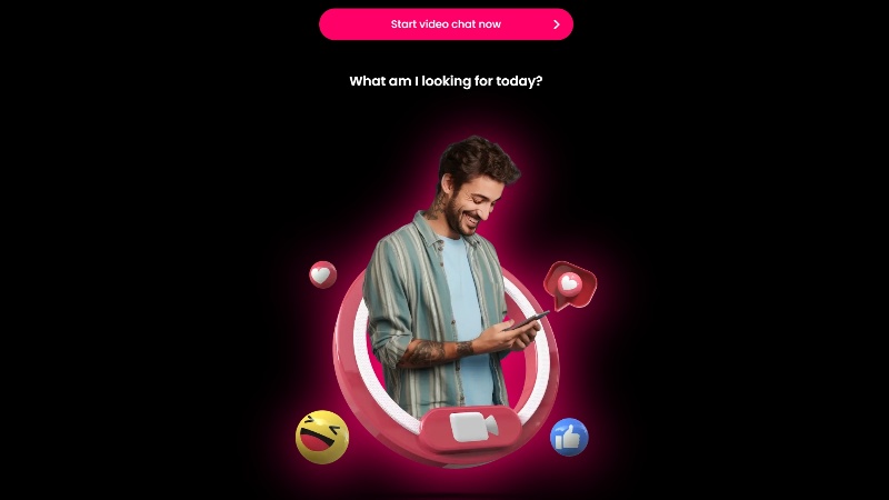 One click to start a video chat