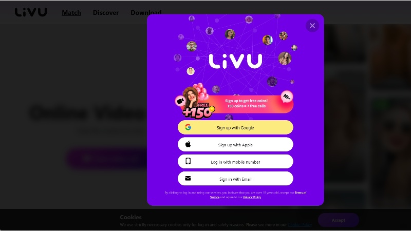 Easy sign-up options.