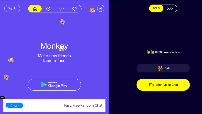 Fast, simple random video chats with minimal setup.