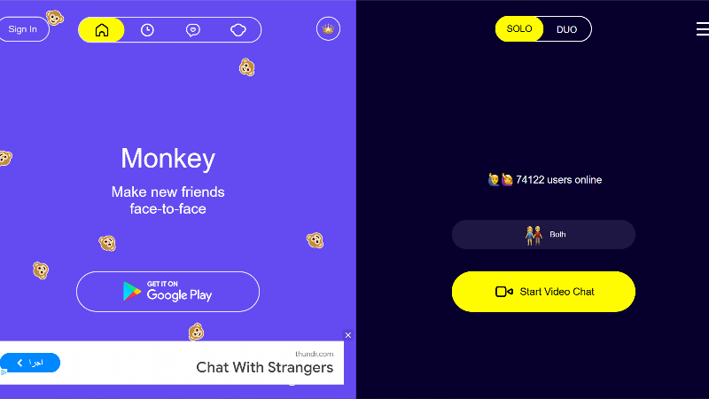 Instant sign-up and video calls, but lacks advanced filters and privacy features.