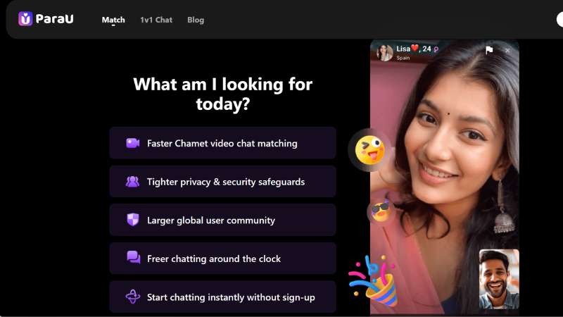 विविध कनेक्शनों की पेशकश करने वाले प्रतिस्पर्धी गे वीडियो चैट प्लेटफॉर्म
