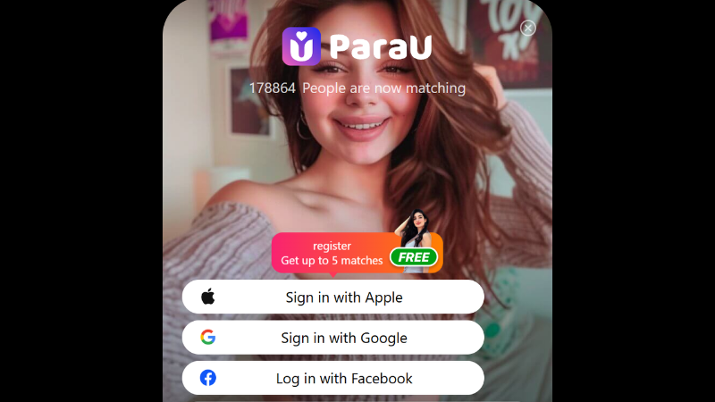 Quick sign-up for instant video chat