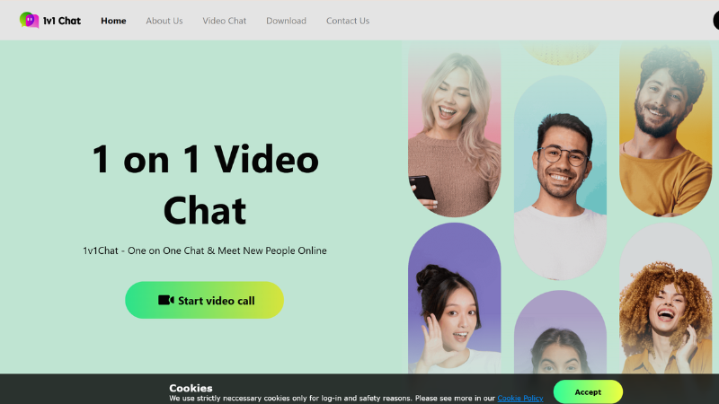 Join a 1-on-1 video chat instantly with just a click, no registration needed.