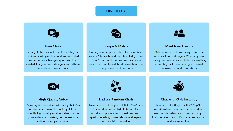 Use filters to find compatible chat partners based on interests, location, or language.