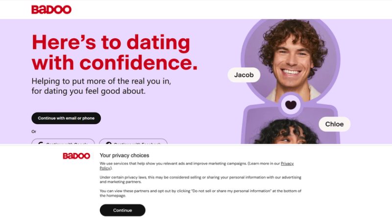 Conéctate con usuarios globales y explora el chat de video en Badoo.