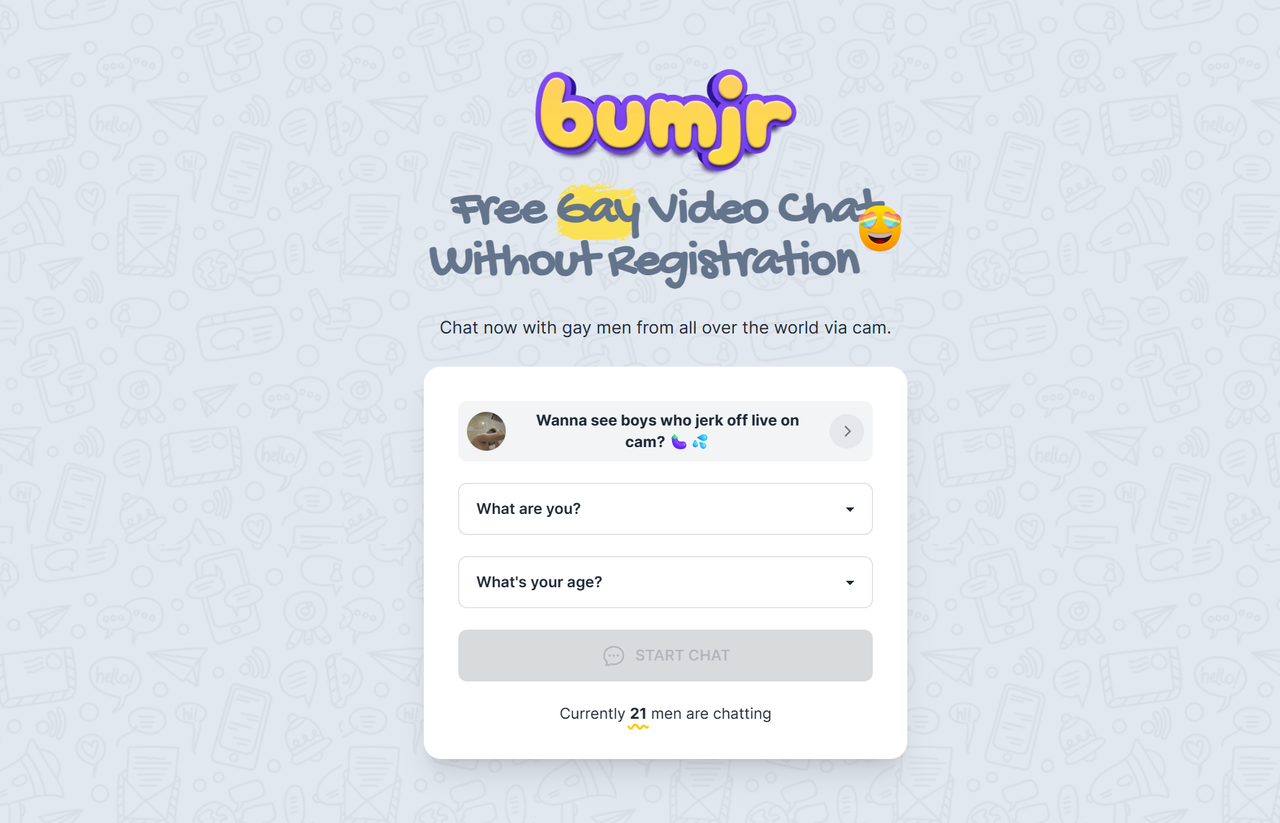 Bumjr’s live video chat and real-time interaction features.