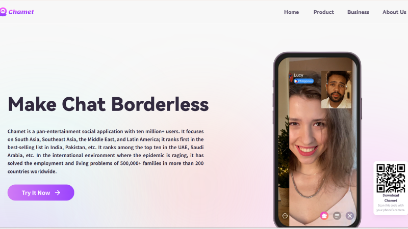 Conecta con personas de todo el mundo para conversaciones casuales en Chamet.
