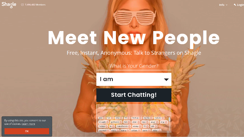 Choose your filters and start chatting instantly.