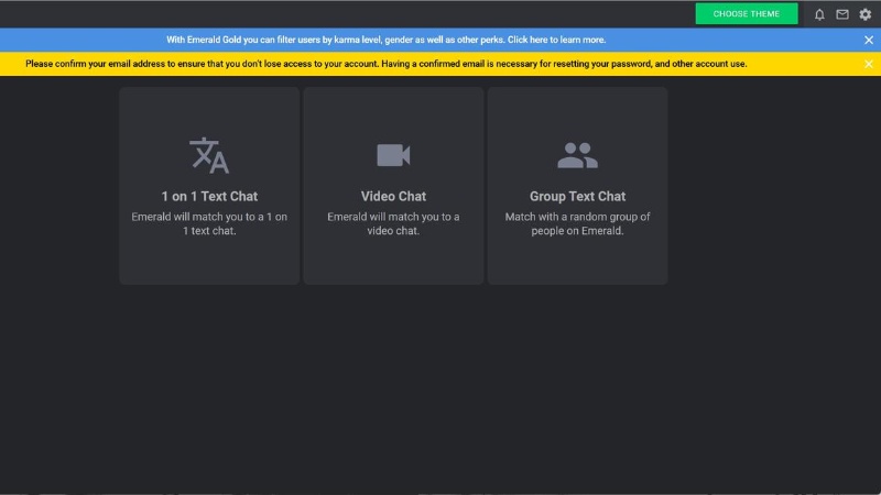 Click “Start” to begin chatting instantly.