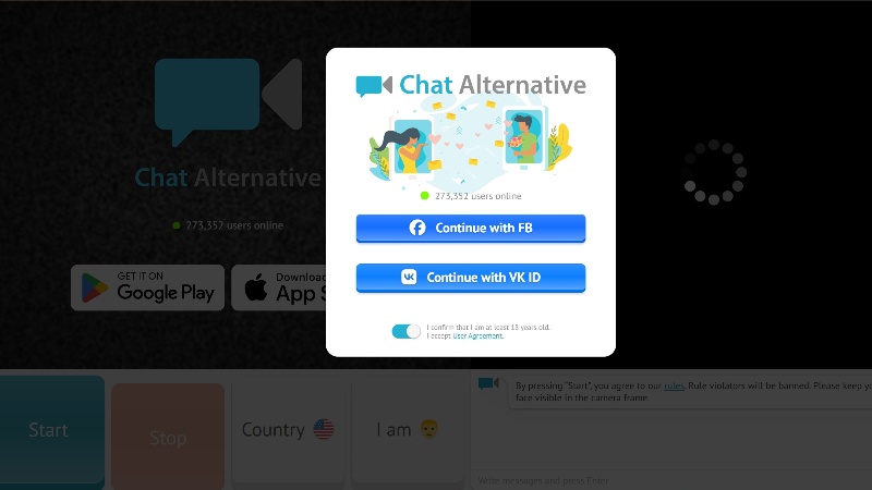 Faça login rapidamente usando Facebook ou VK ID.