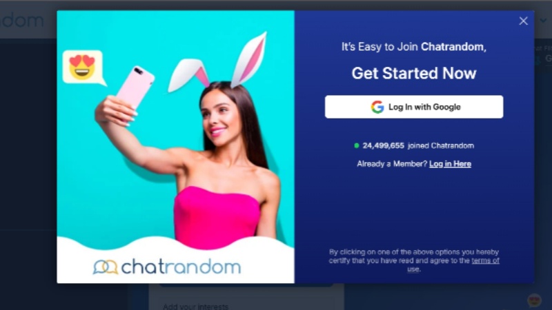 Login using your Google account for quick access