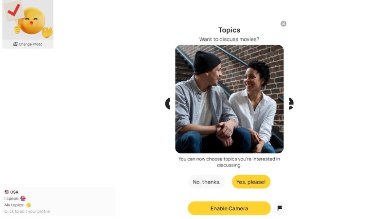 Tenha interacciones de video aleatorias con extraños en Chatroulette.