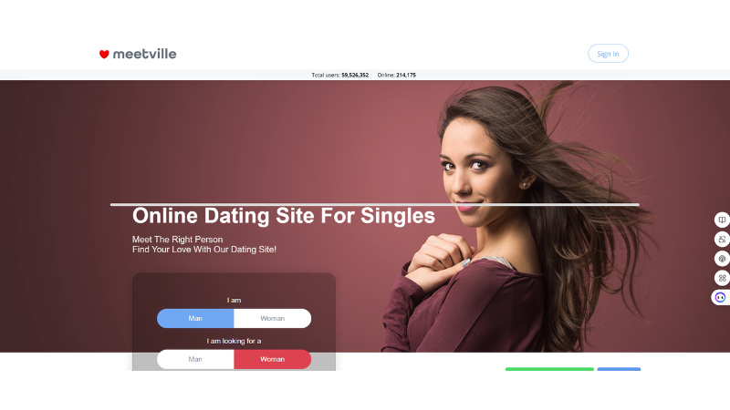 Meetville review showing a trusted and safe online dating site for singles worldwide.