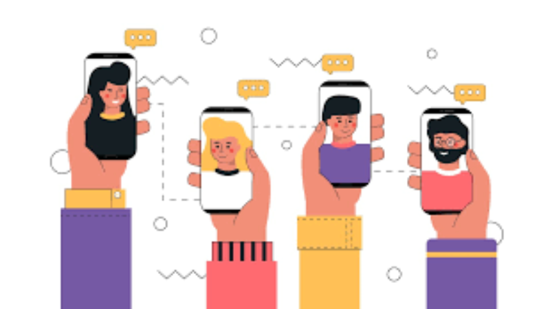 Icons and logos of the top 10 face to face chat apps for real-time video calls