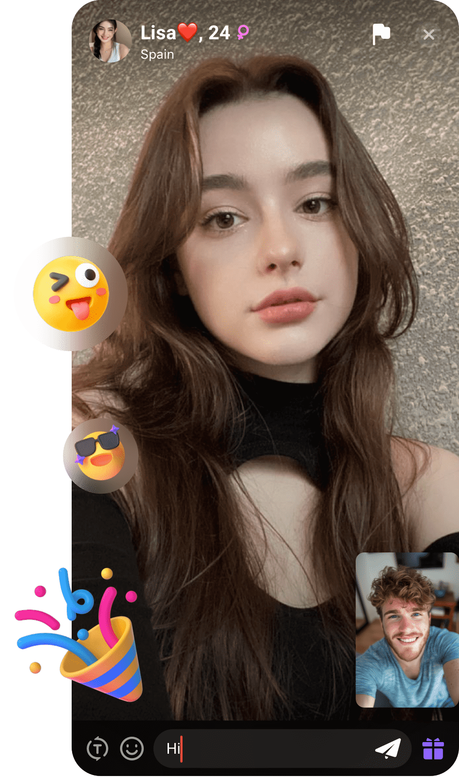 A man and a girl are chatting 1 on 1 at ParaU