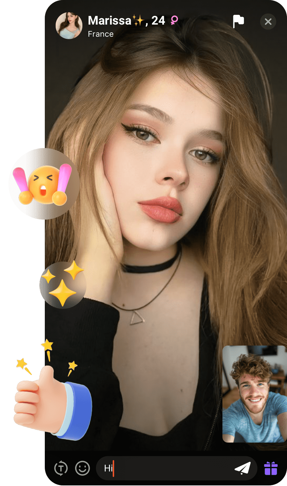 A man and a girl are chatting 1 on 1 at ParaU